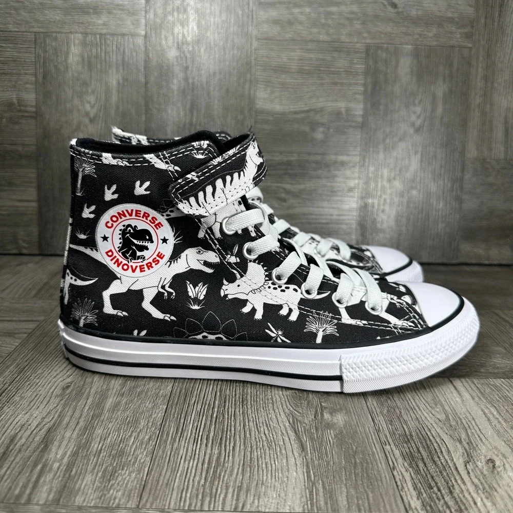 Converse Sneaker Dinoverse Youth 3 Black Dinosaur High Top A15064F NEW